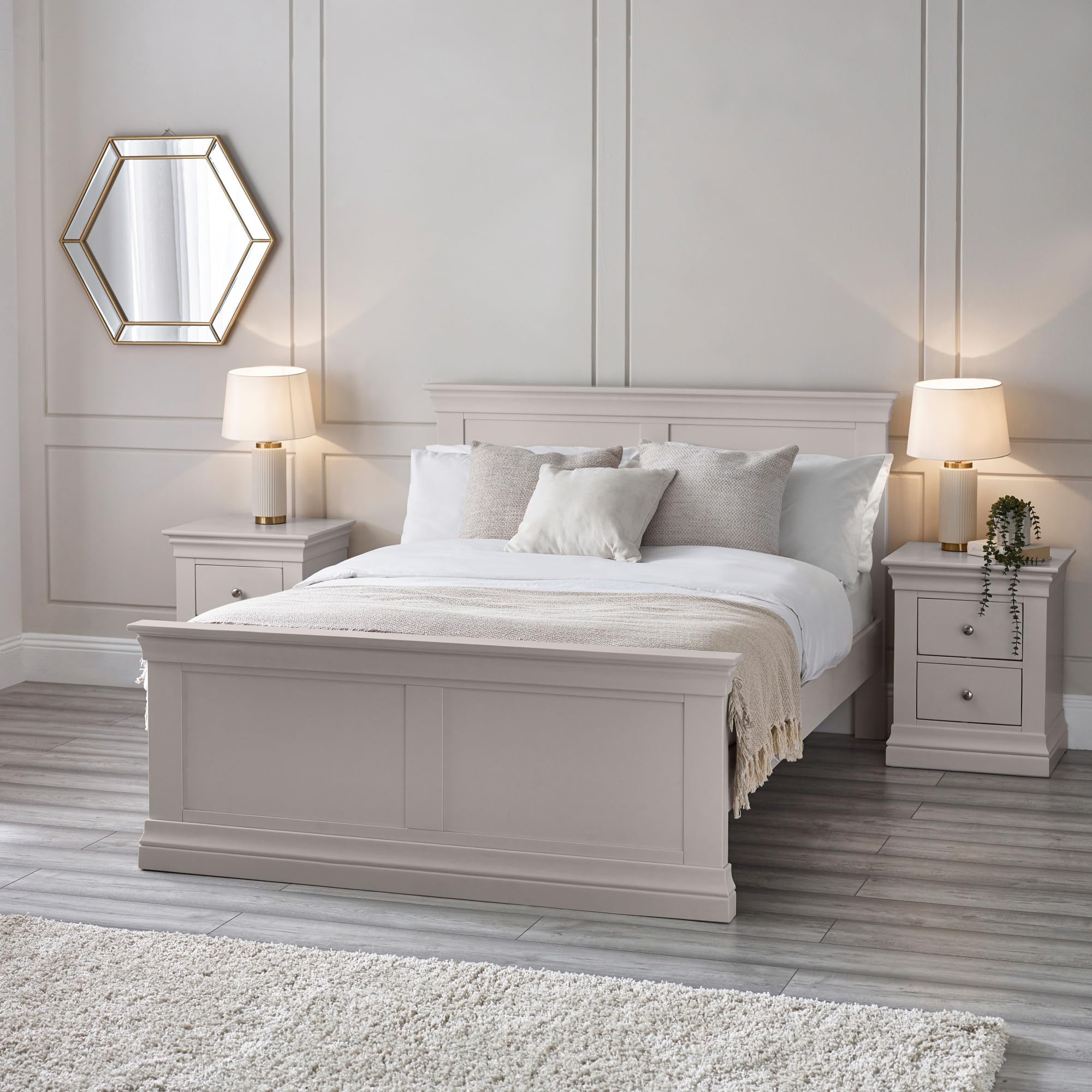 Julian Bowen Clermont 135Cm Double Bed - Light Grey