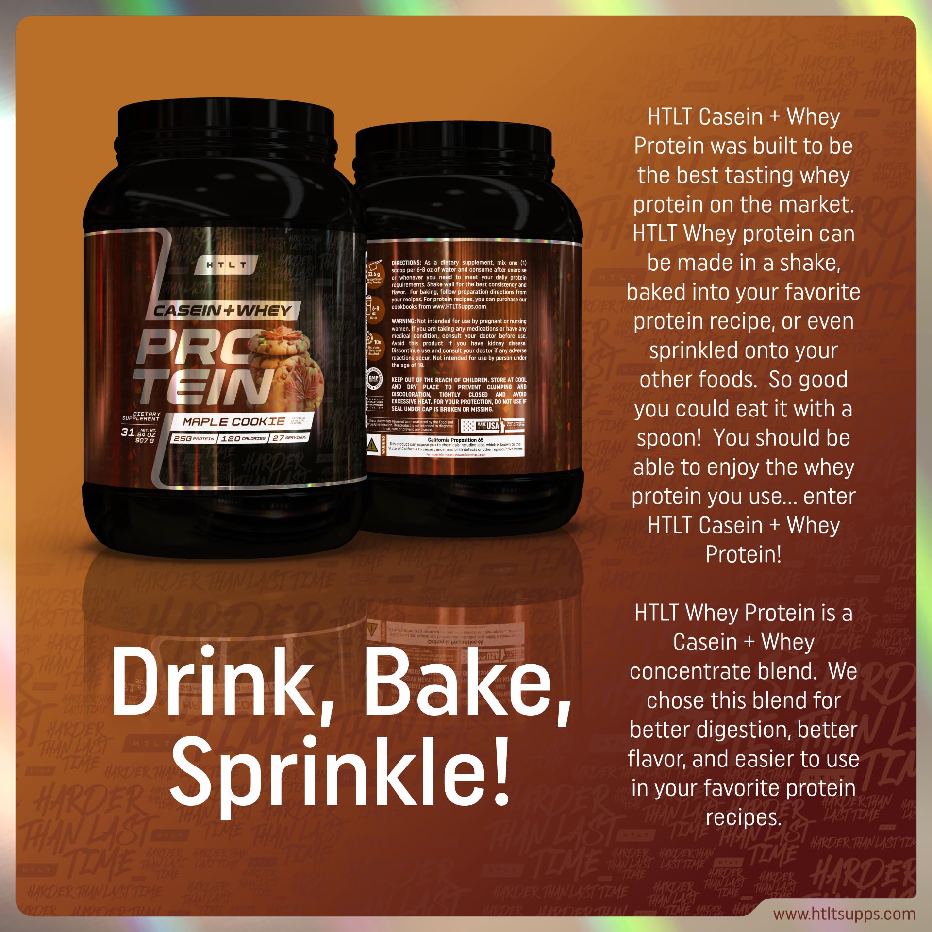HTLT Casein + Whey Protein Powder, Maple Cookie, 25 Servings — Amazon image 4