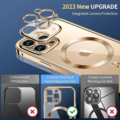 Miniatura 5 de Anillo de metal CD y bloqueo automático emergente Funda magnética de privacidad para iPhone 13 Pro compatible con MagSafe Protección de lente