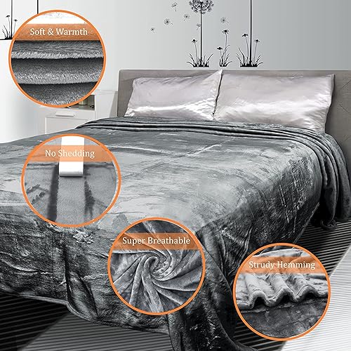 Miniatura 3 de Manta de forro polar de 350 GSM, acogedora y suave, ligera, gruesa, para cama, sofá, viajes, campamento, mantas suaves y cálidas para sofá,