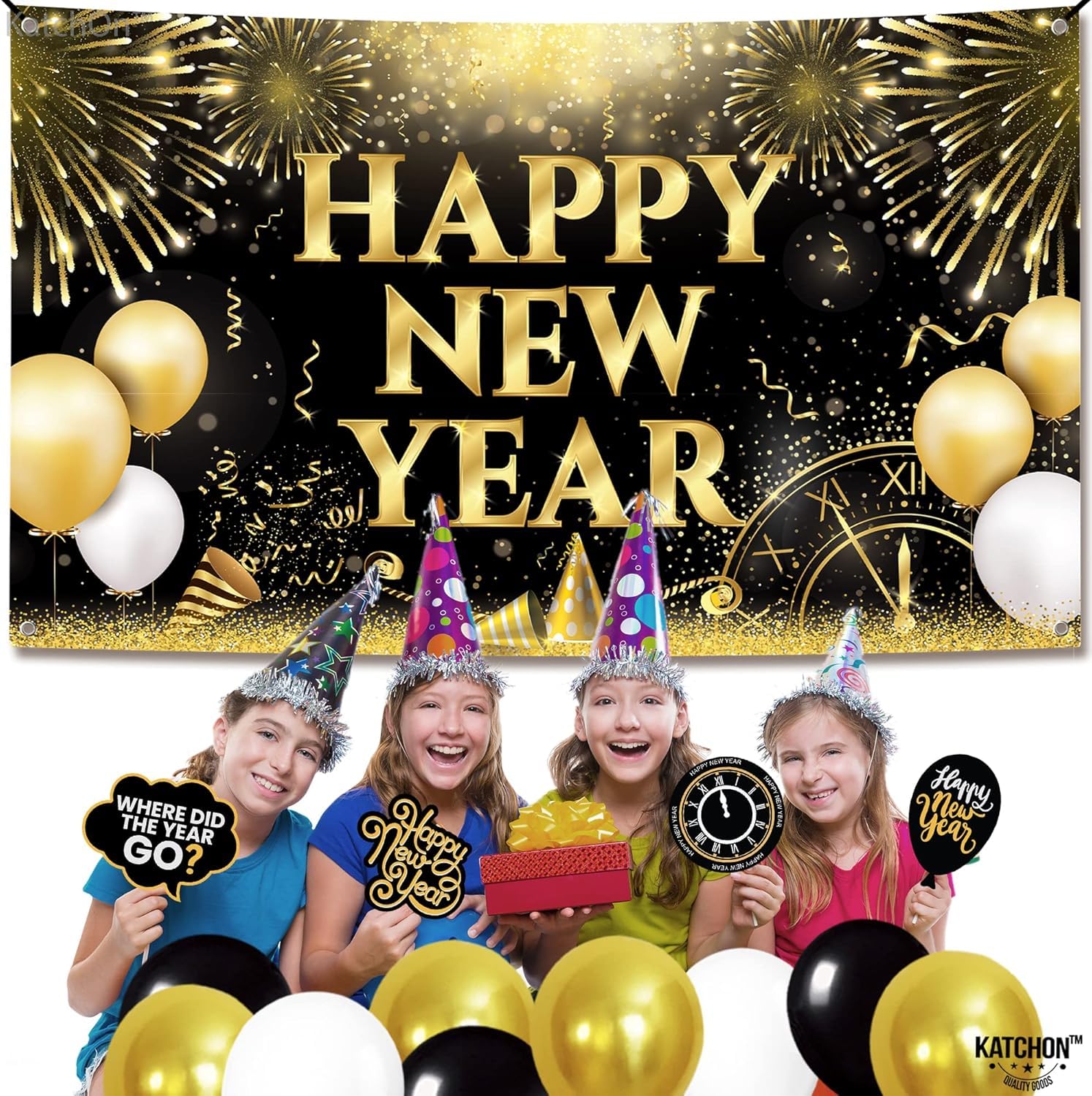 XtraLarge Panneau De Cour « Happy New Year » 2022 – Bannière Du