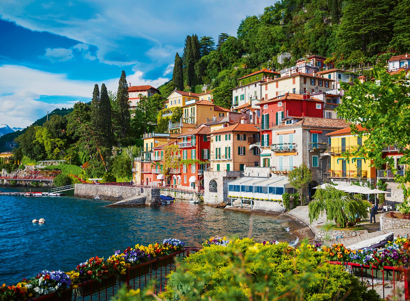 Ravensburger Women's Green/Blue Lake Como, Italy 500 Piece Jigsaw Puzzle