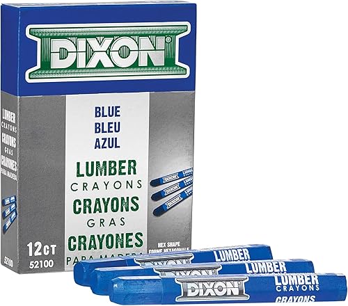 Miniatura 2 de Dixon Crayones industriales de madera, azul, 12 unidades