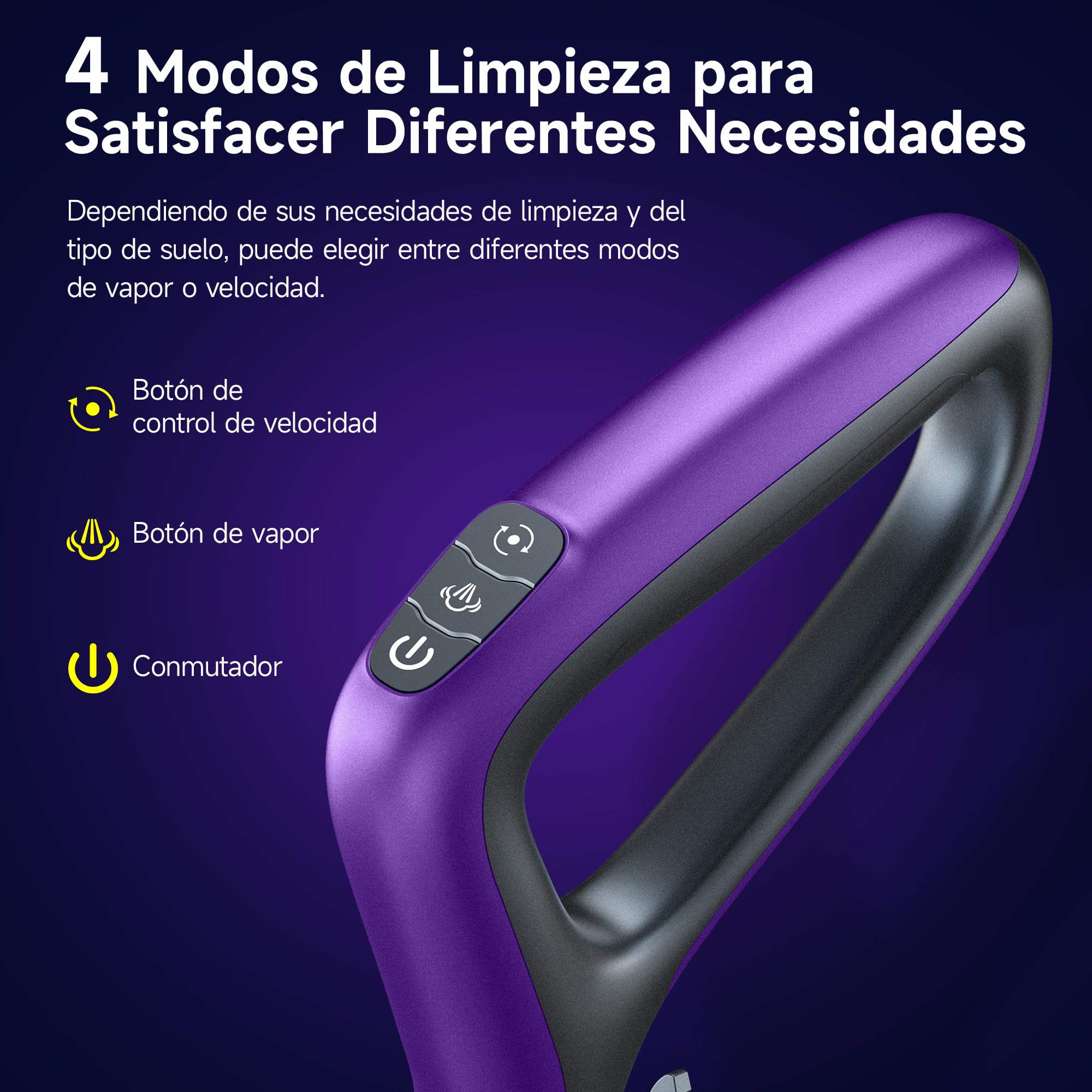 Fregadora de Vapor AlfaBot F2 | Limpieza Profunda Sin Químicos | Elimina 99.9% Bacterias | Para Suelos de Madera/Laminado 3 Bares