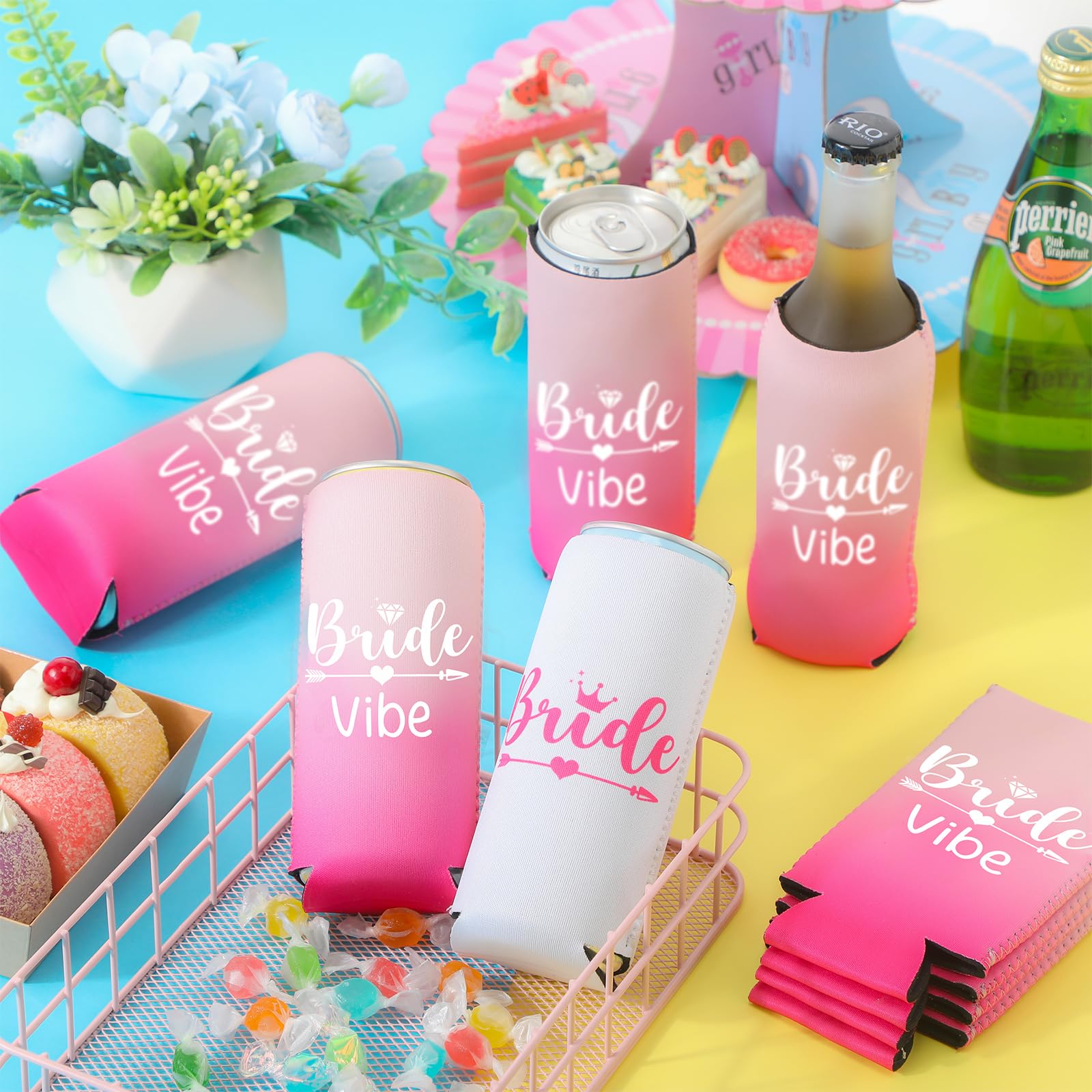 Camp Bachelorette Decorations 12 PCS Bachelorette Party Can Cooler