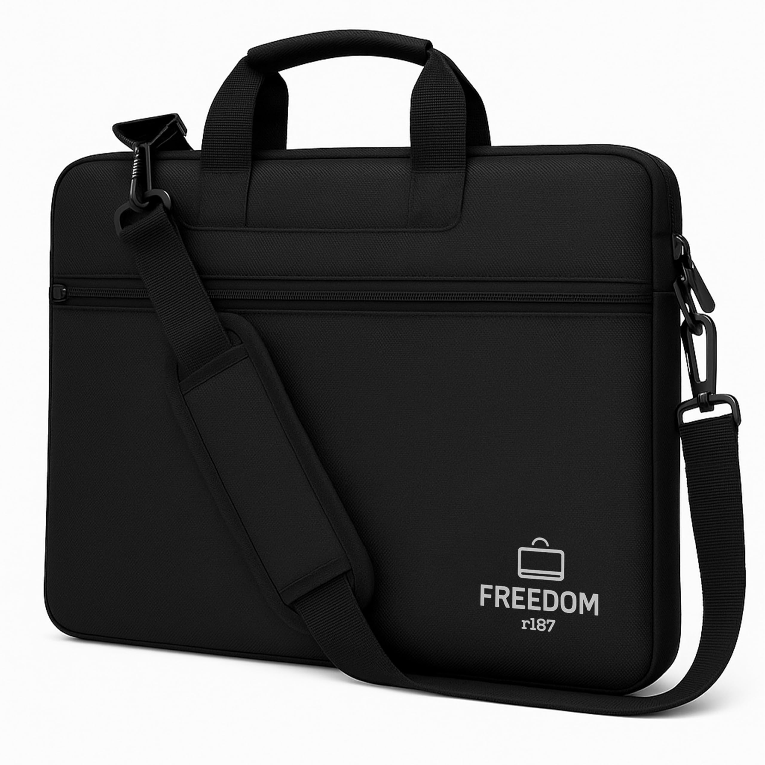 Genérico Bolsa Ordenador Portátil 15,6” Impermeable con Bandolera – Maletín Portátil Acolchado con Bolsillos, Cremallera Resistente – Bolso Laptop Ligero y Elegante