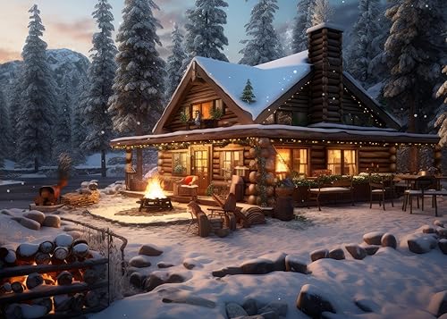 Rompecabezas de 1000 piezas para adultosadolescentes de 27.5 x 19.7 pulgadas (colección 1 felicidad de invierno)