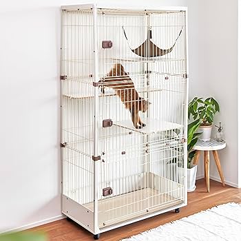 新品 キャットケージ キャットゲージ 3段 木製 猫用品 Amazon | ieneko 猫 ケージ 3段 キャットケージ 木製 無垢材 幅