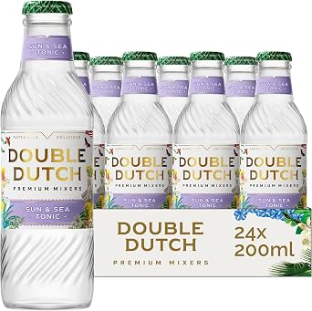 Double Dutch Premium Sun & Sea Tonic Water, 24 x 200ml Glass Bottles