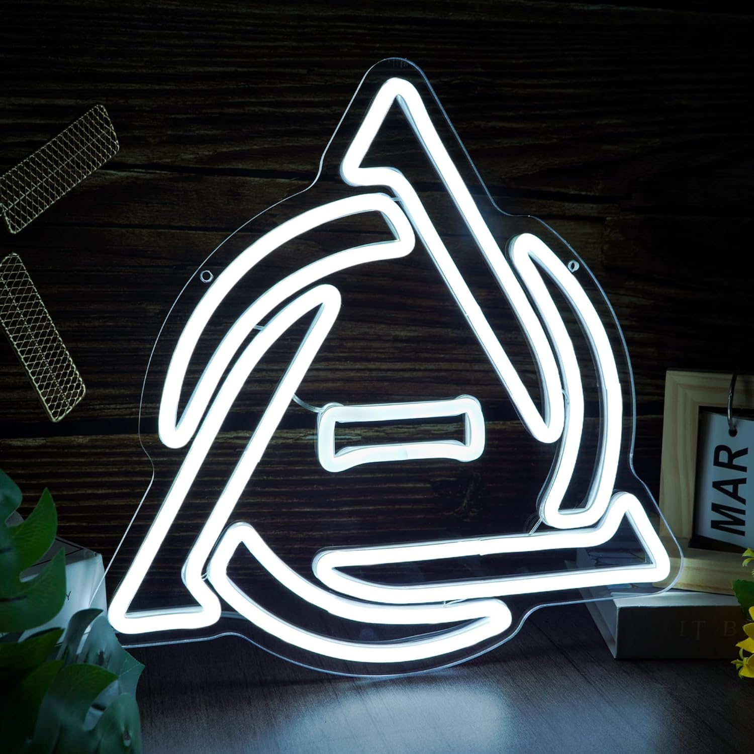 Therian Neon Sign White Theta Symbol LED Light for Therian Room Decor Therian Gear & Accessories,Otherkin Furry Wall Art Therian Gifts for Fans(12.8 * 12.6inch)