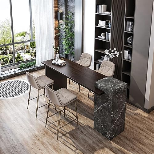 Miniatura 6 de Tall Bar Stools Bar Chair Modern Minimalist Metal High Stool Home Double Cushion Back Chair Home Restaurant Kitchen Bar Table Chair Barstools (Size