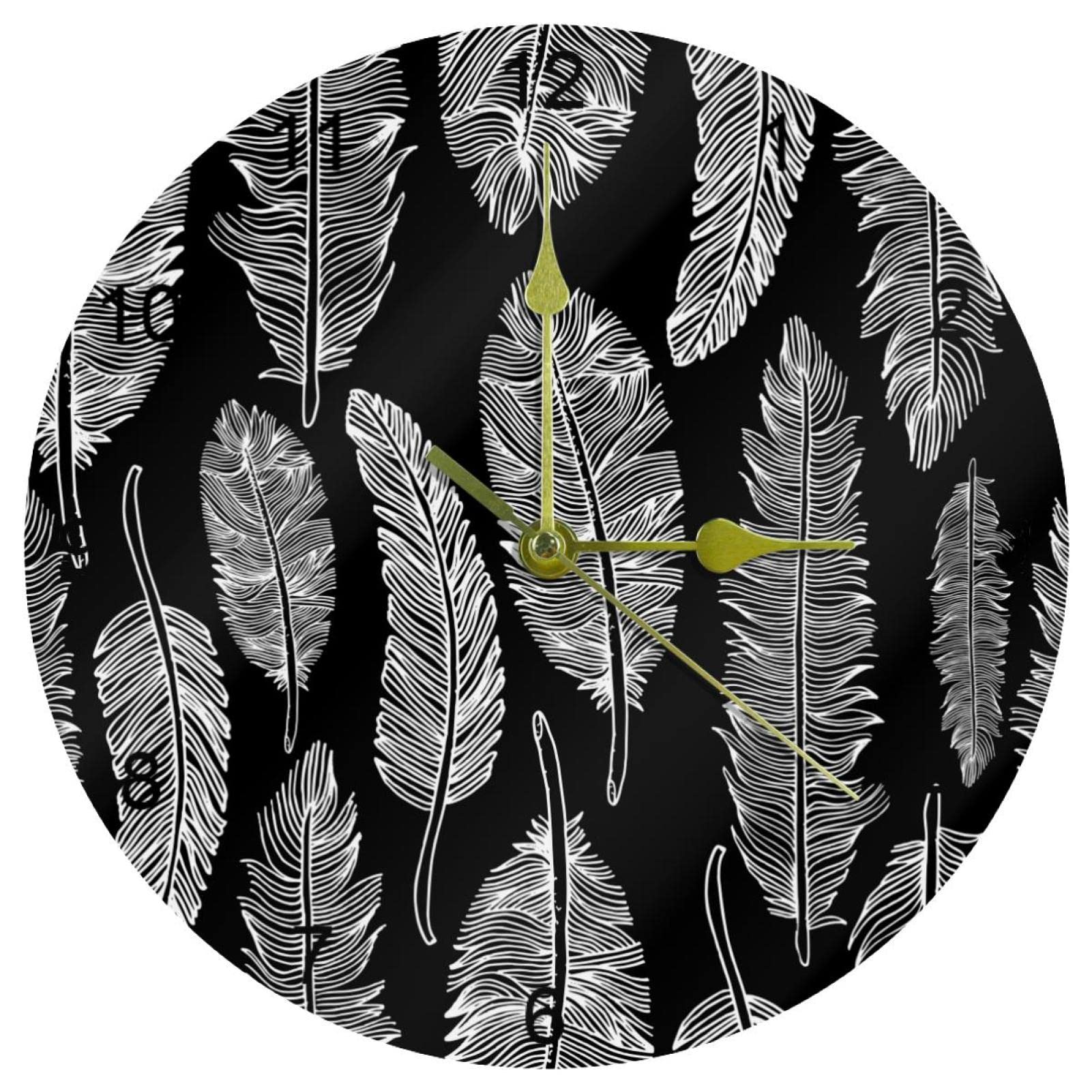 Horloge murale bohème de 25 cm silencieuse à chiffres arabes pour salon