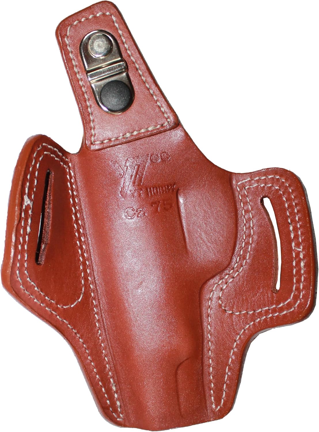 YT HOBBY Handmade Leather OWB Carry Two Slot Thumb Break Gun Holster for CZ 75, 75 B, 75 BD, 75 DAO