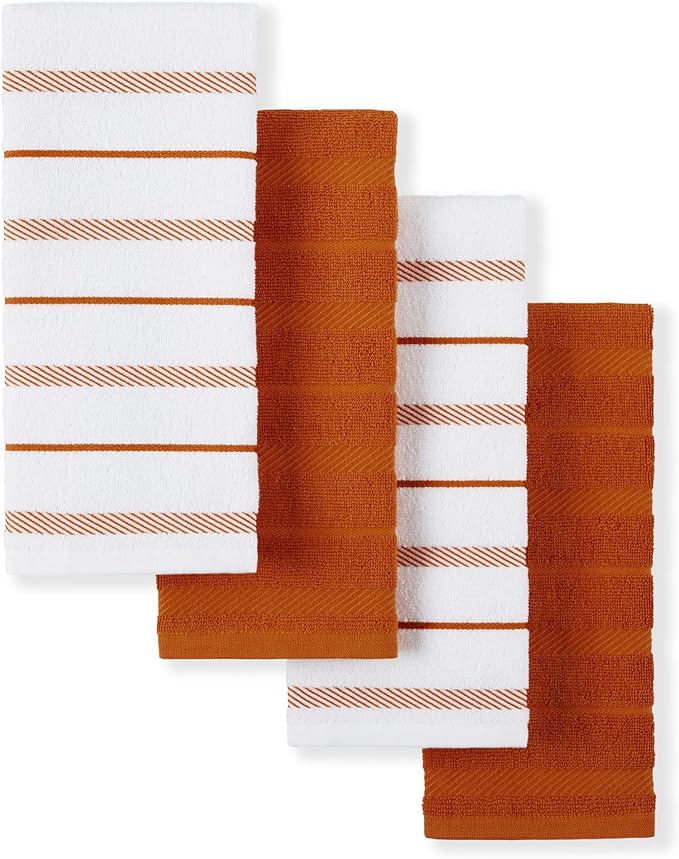 KitchenAid Albany honey orange kitchen towel set of 4