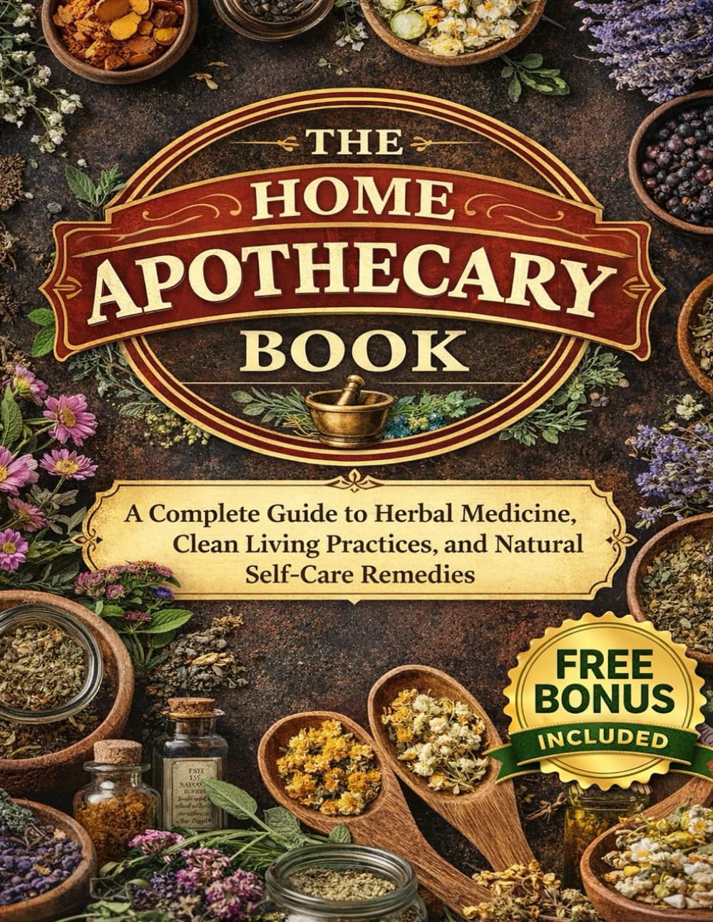 The Home Apothecary Book: A Complete Guide to Herbal Medicine, Clean Living Practices, and Natural Self-Care Remedies