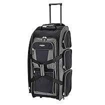 Travelers Club Xpedition – Borsone verticale multi-tasca, valigia da 76,2 cm, colore: Grigio antracite