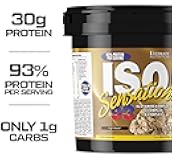 Iso Sensation 93 with Glutamine, Whey Protein Isolate Powder, 30 Grams of Protein, Low Carb Protein Shakes, Keto Friendly, 5 Pounds, Café Brazil Flavoured