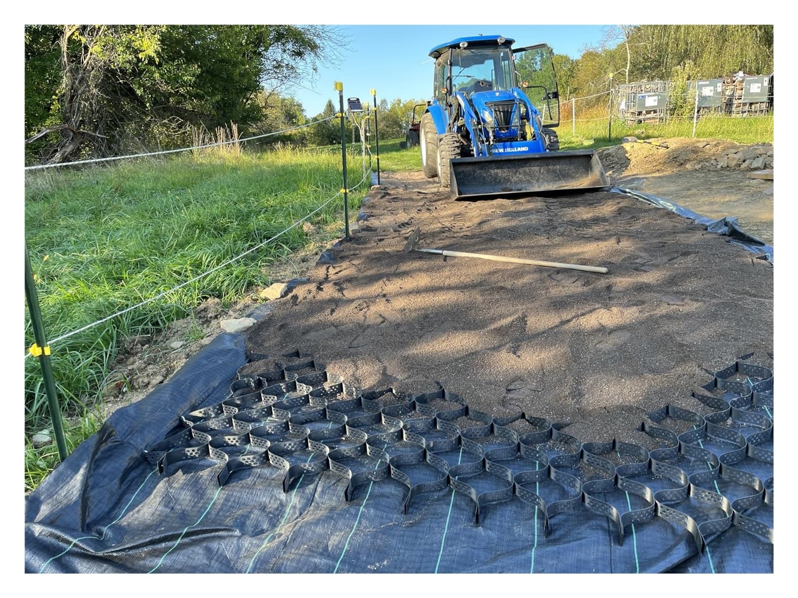 Grille de gravier pour érosion et aménagement paysager - Tapis de stabilisation d'allée de 5 cm