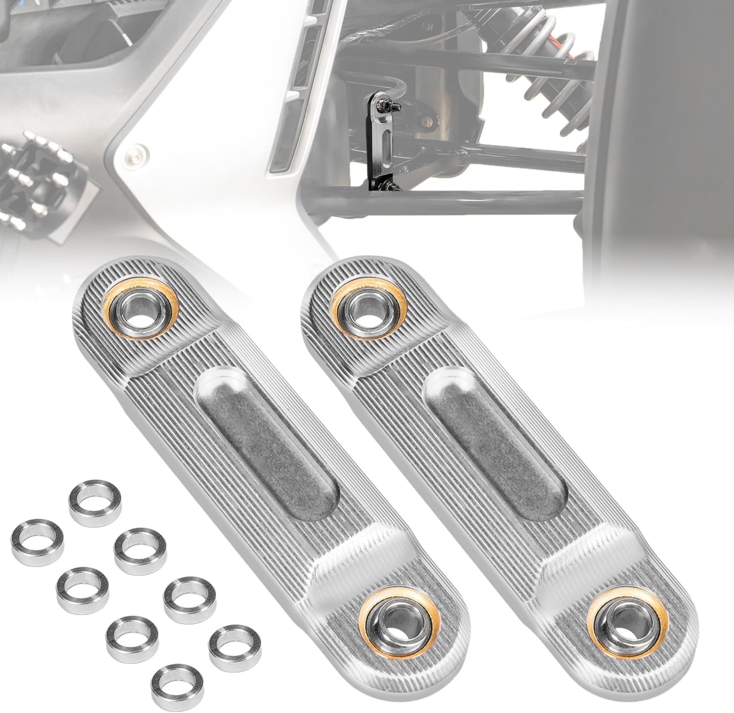 Sway Bar End Links – Billet Aluminum Joint End Links Kit for the Can-Am Ryker 600/900 / Rally (2019-2025) & Sport (2022-2025) Accessories, Red