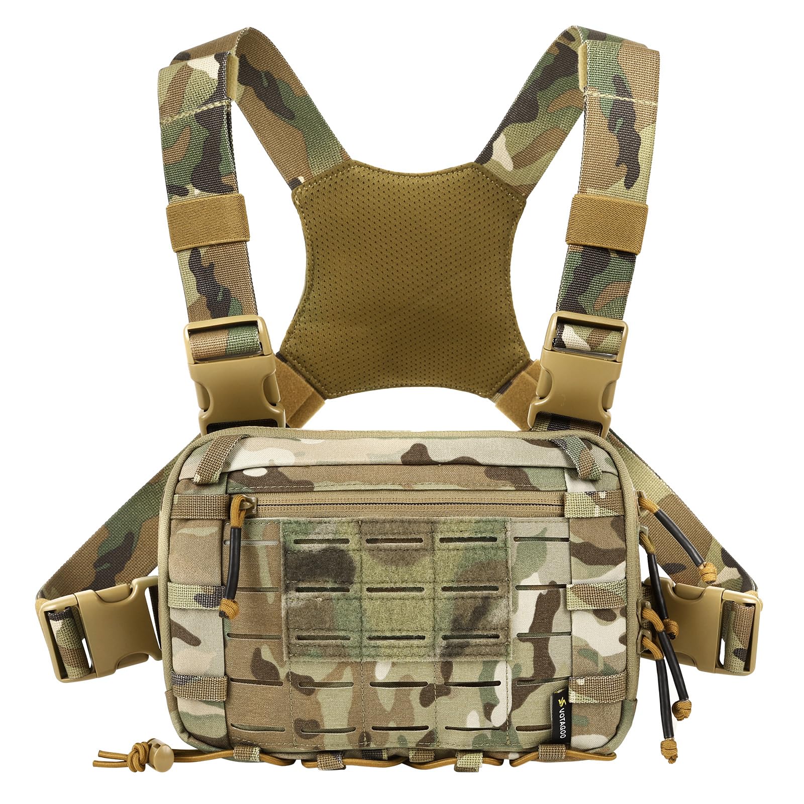 Photo 1 of Tactical Chest Pack EDC Chest Bag 2L Utility Molle Chest Rig Pouch with CCW Compartment Adjustable Strap Outdoor (Multicam)