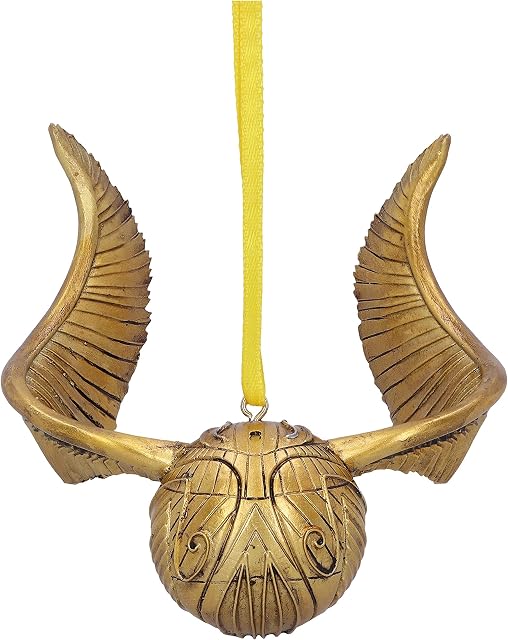 Nemesis Now Officially Licensed Harry Potter Golden Snitch Quidditch Hanging Ornament, Gold