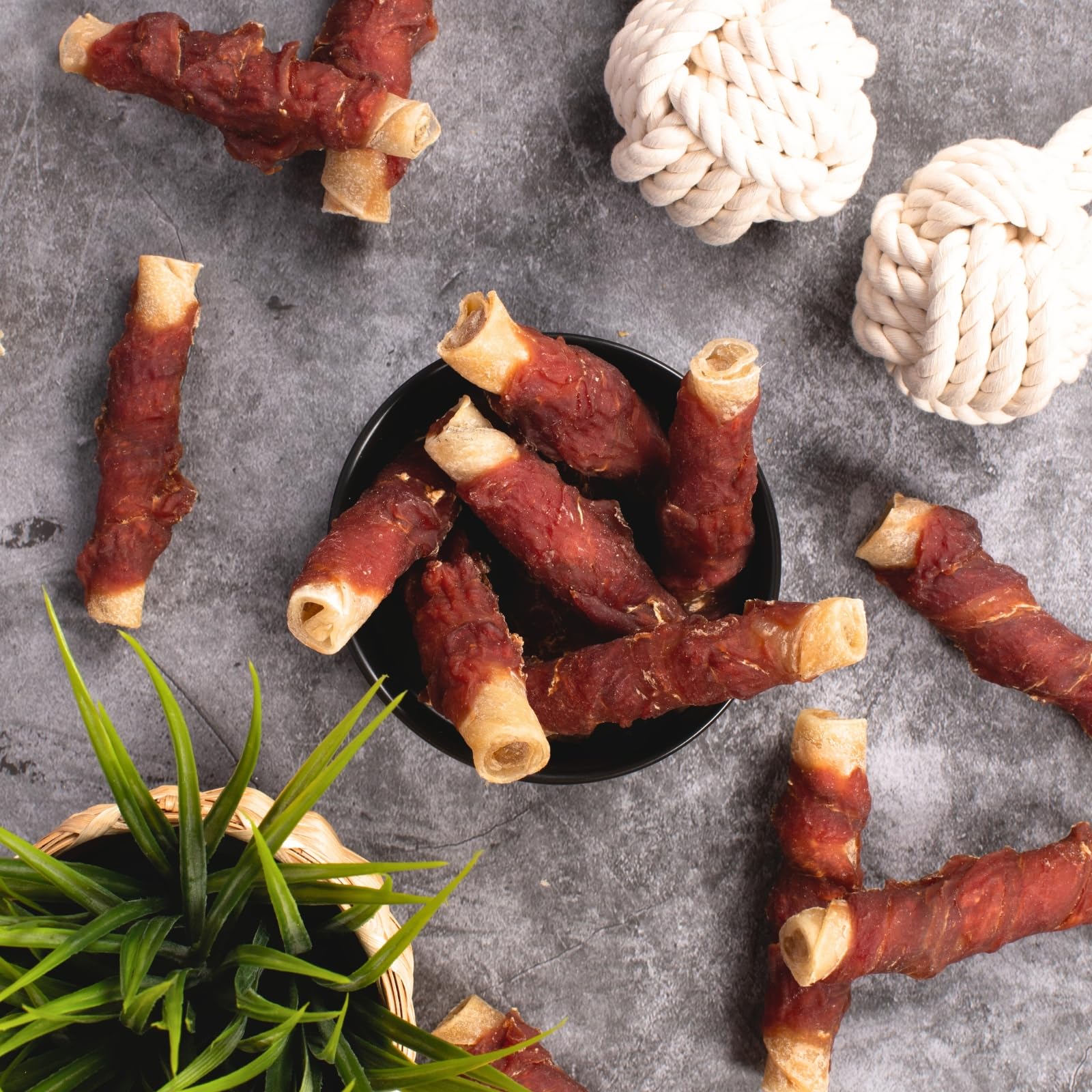 Lyra Pet® 10 kg Kaurollen mit Entenbrust Natur - Kausnack für Hunde