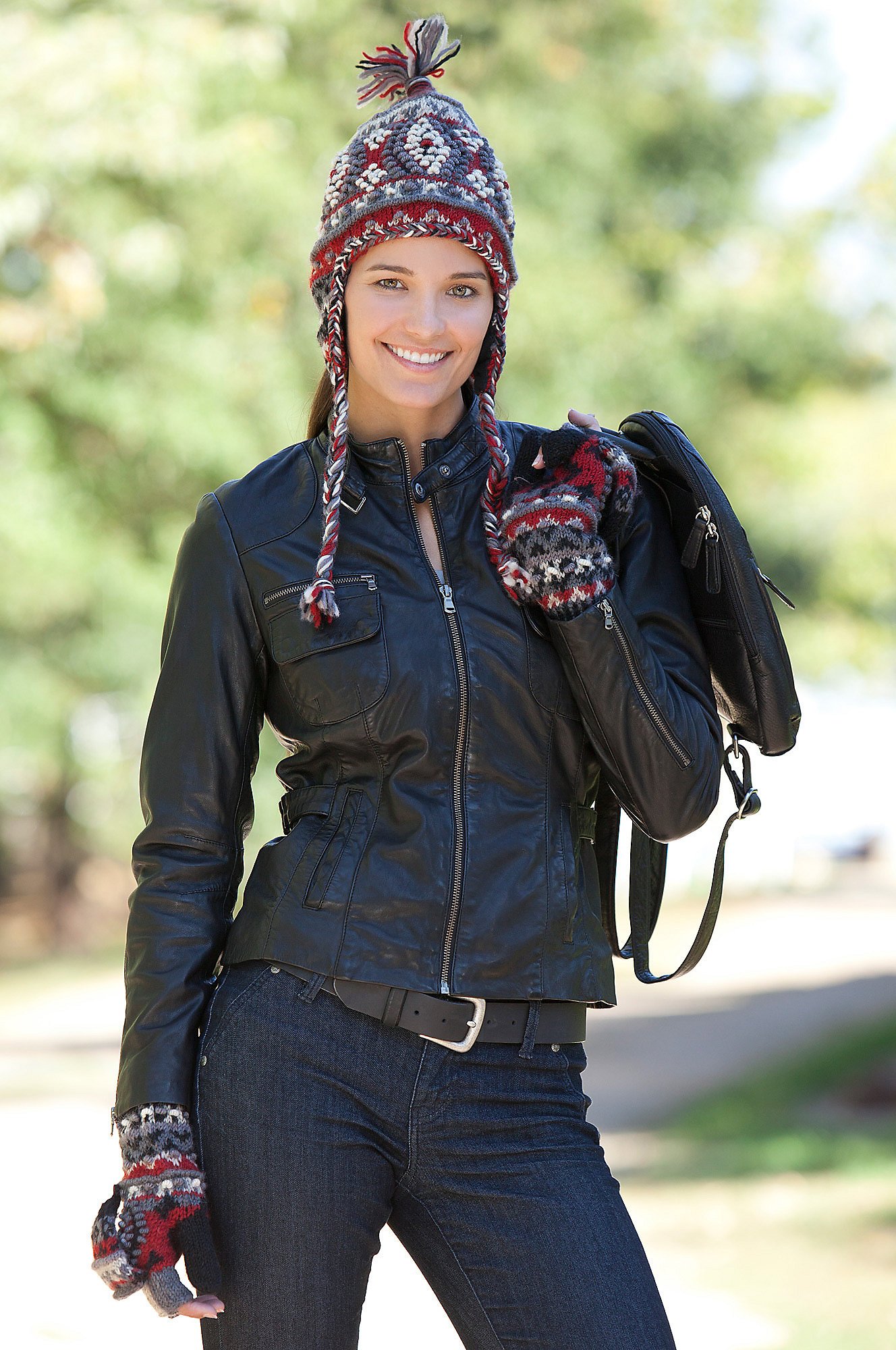 Leather Work Belt, BLACK, Size 42