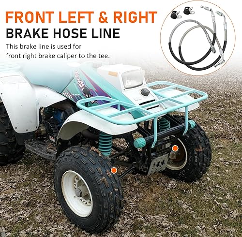 Miniatura 5 de JAVIK 1930752 1930753 Línea de manguera de freno delantero izquierdo derecho para Polaris Sportsman Xplorer Big Boss Magnum Trail Boss Trail Blazer