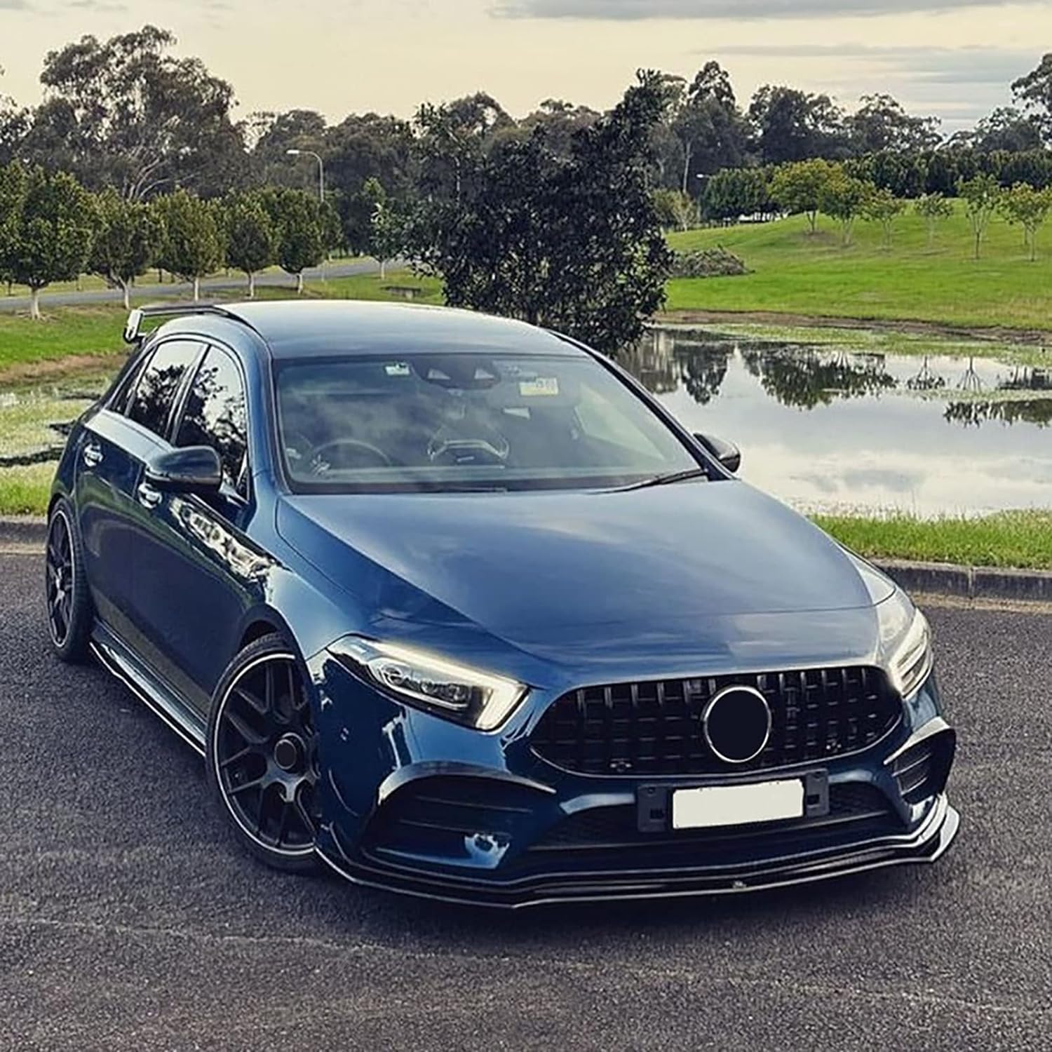 Produktbild von Auto Frontspoiler Für Mercedes Für Benz A Klasse W177 AMG A180 A200 A250 A35 A35L 2019-2024 Front Stoßstange Aero Splitter Lip Kits Ersatz(3 Stück