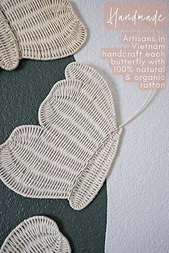 Miniatura 5 de Lucky Love Decoración de pared de mariposa neutra y decoraciones de mariposa para una habitación de bebé o decoración bohemia para dormitorio.