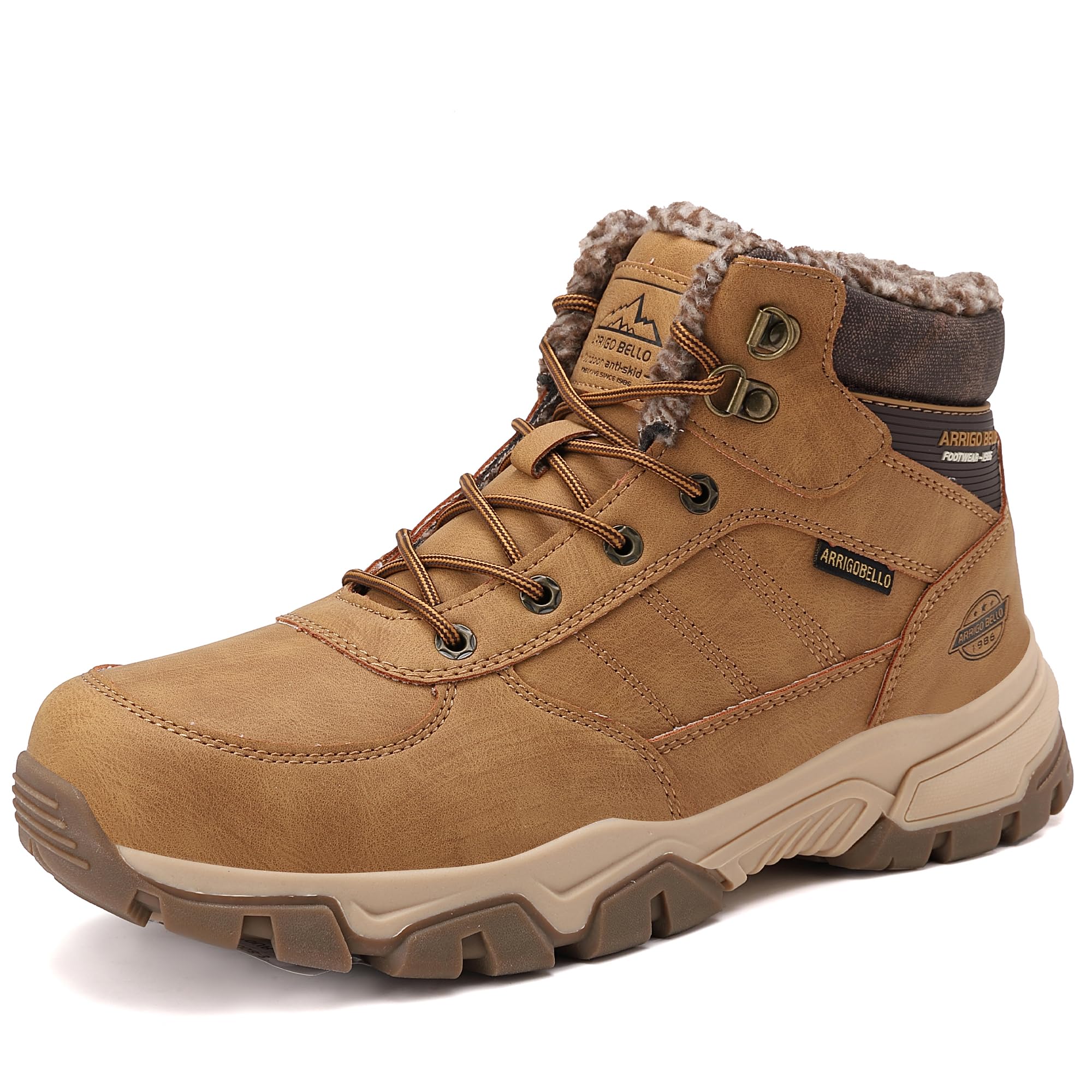 ARRIGO BELLO Stivali Uomo Invernali Scarpe Invernale Scarponcini Neve Stivaletti Antiskid Caldo Trekking Montagna Boots Taglia 41-46