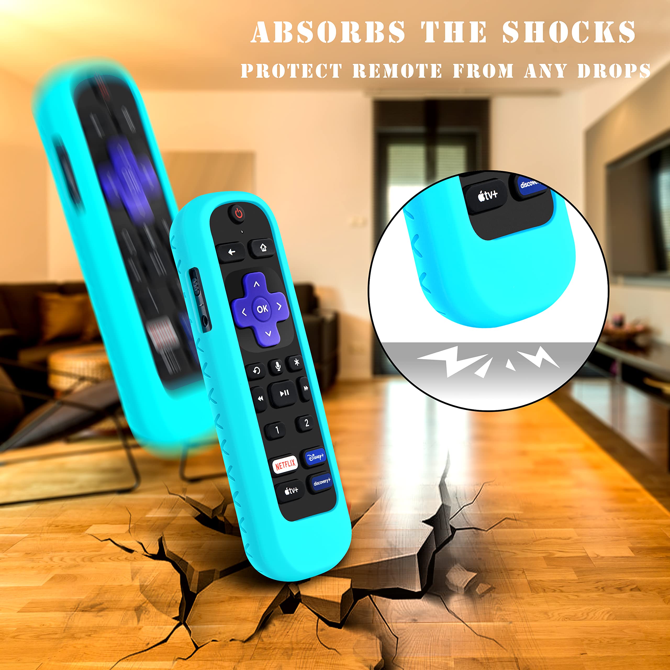 Schutzhülle Für Roku Voice Remote Pro – Leuchtet Im Dunkeln & Rutschfest