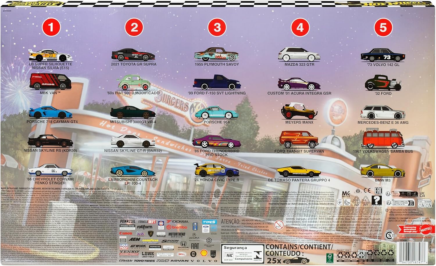 ホットウィール(Hot Wheels) ブールバード 25カー ファクトリーセット