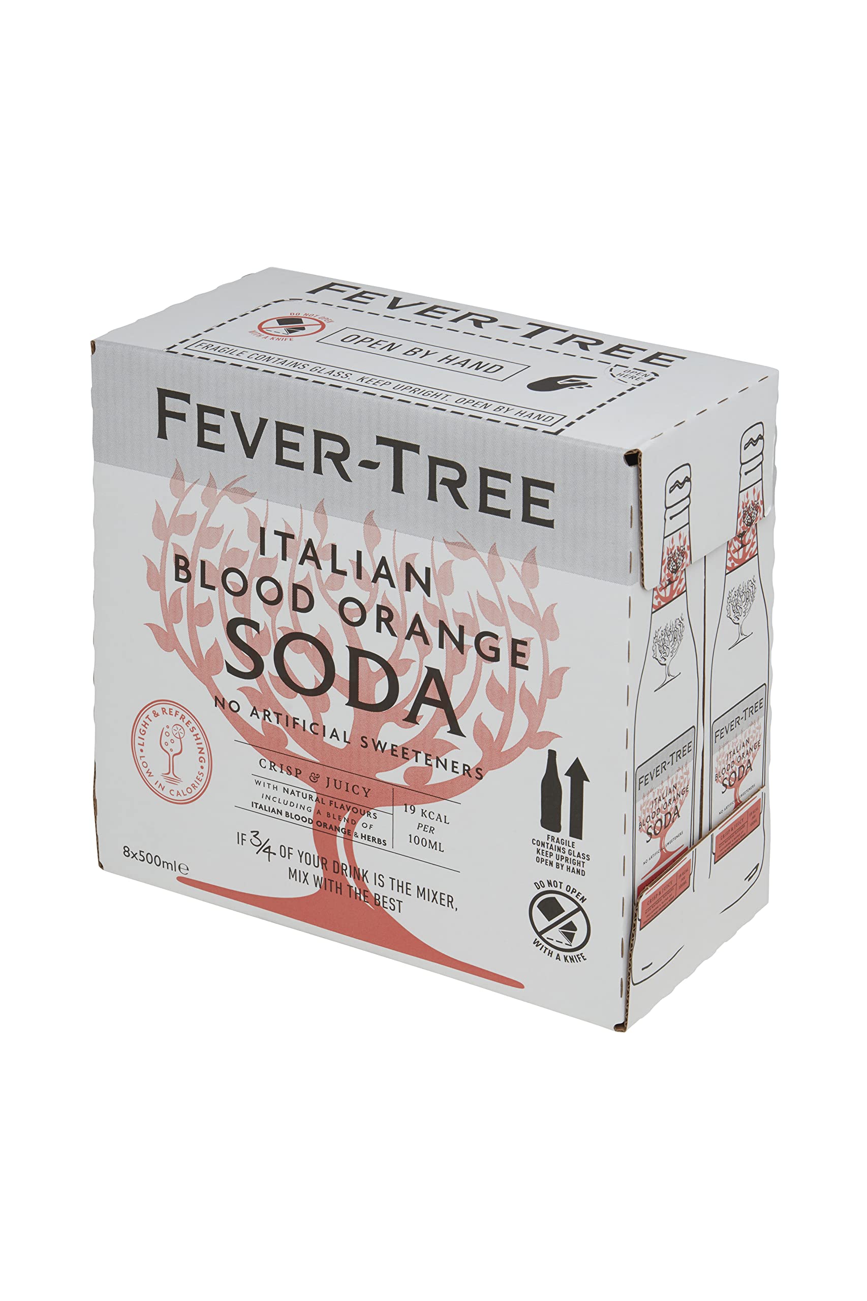 FEVER TREE Sparkling Italian Blood Orange - Pack de 8 x 500 ml