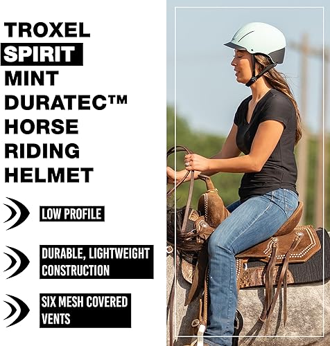 Miniatura 2 de Troxel Spirit Duratec Full Coverage Horse Riding Helmet, Low-Profile Adjustable Design, Safety Horseback Riding Gear