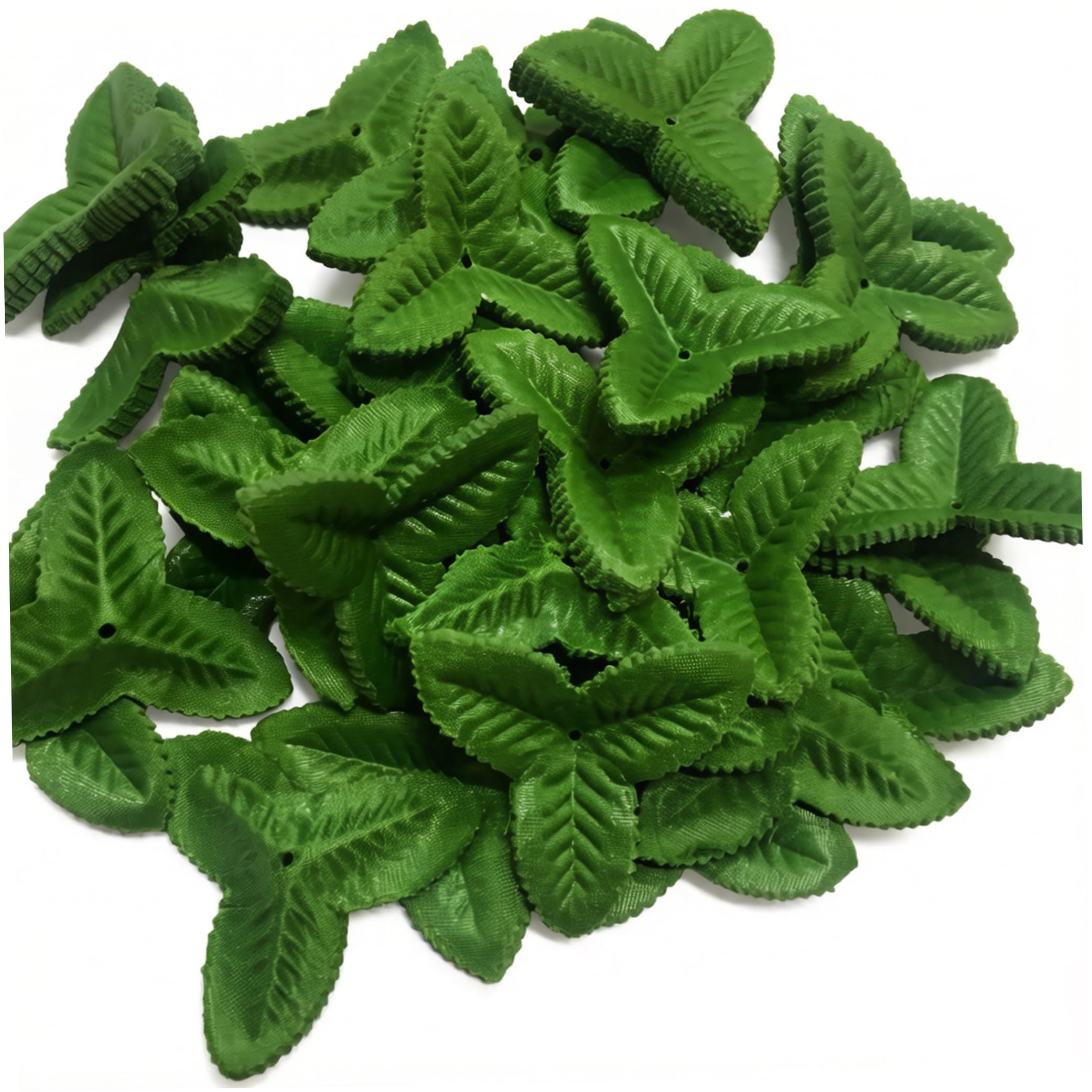 Neptuiby Artificial Leaves for Decoration, 300pcs Rose Leaves Realistic Textured Green Artificial Leaf for Diy Floral Arrangements & Crafts, 3.74inch Green.