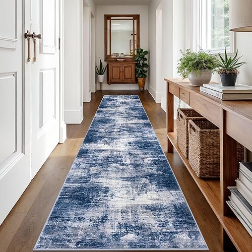 Miniatura 817 de IOHOUZE Alfombra pequeña abstracta de 2 x 3 pies, alfombra de entrada lavable para entrada interior, alfombras con respaldo de goma, alfombra gris