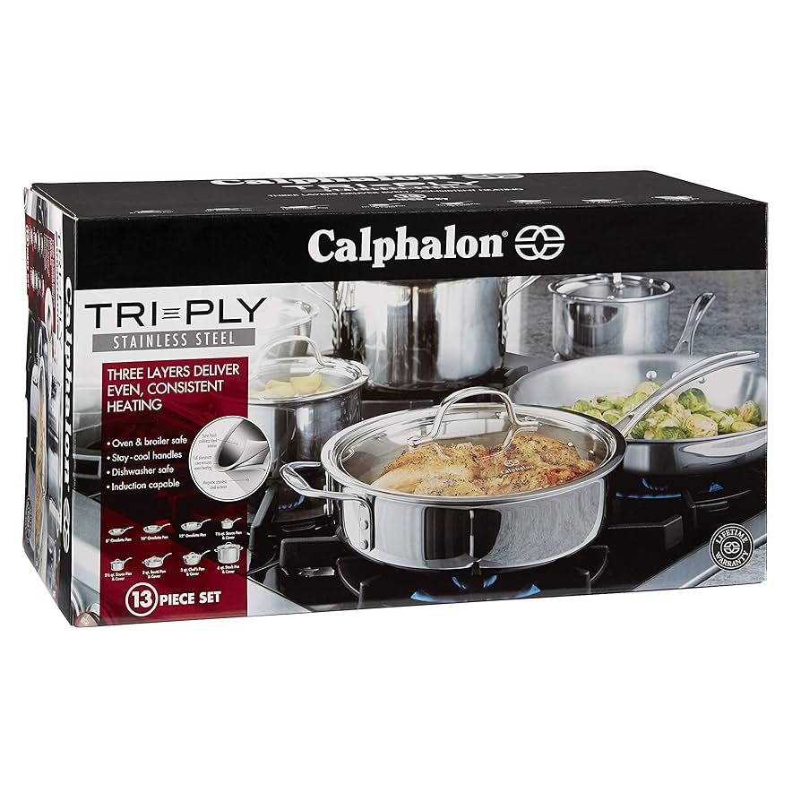 Calphalon トライプライステンレス 13点セット 鍋セット Amazon.co.jp: カルファロン トリプライ ステンレス 13点 クック
