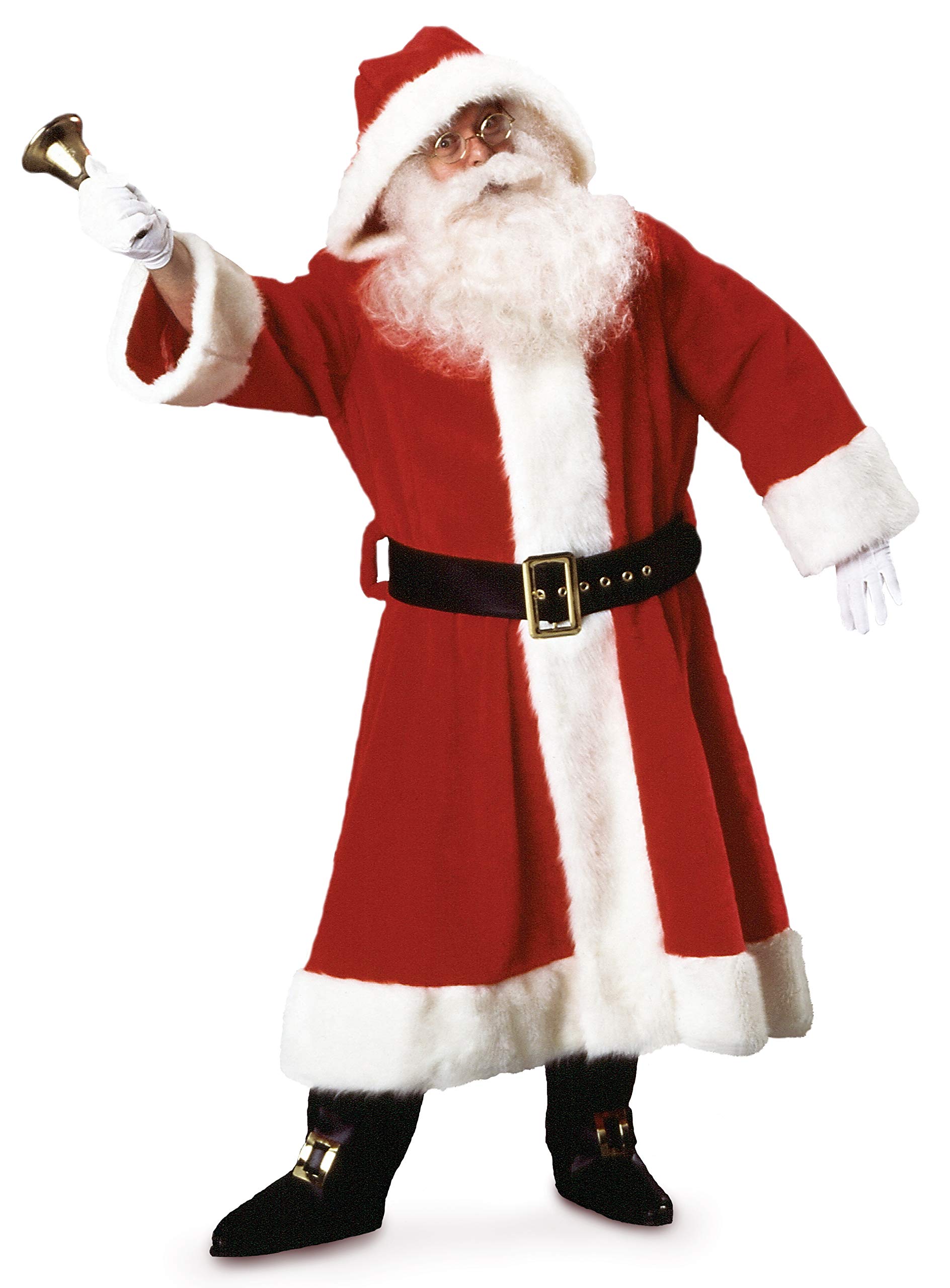 Rubies Official Plush Old Time Santa Suit with Hood Halloween