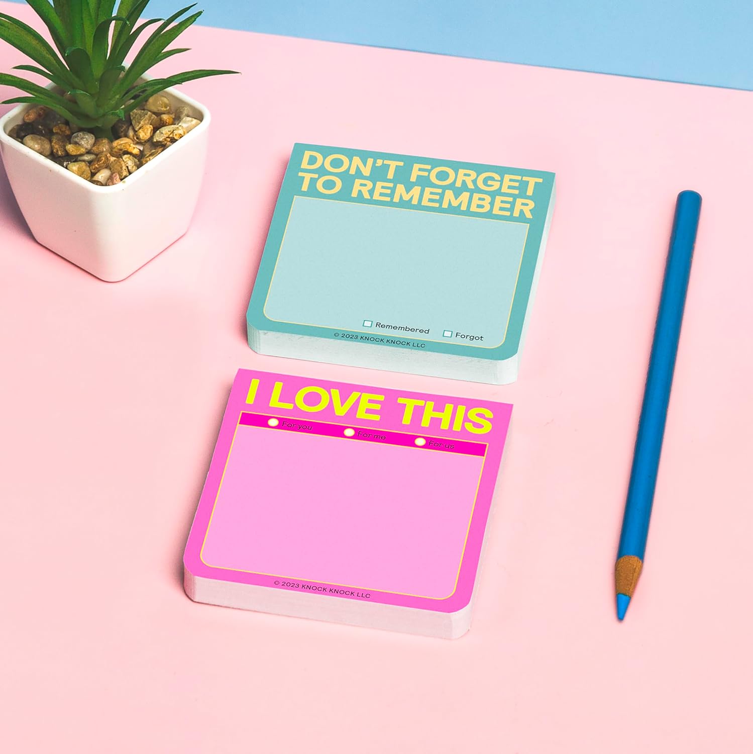 8-Count Knock Knock I Love This Sticky Note Pad, 3 x 3-Inches, 100 Sheets Each (Pack of 2)
