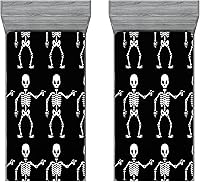 Vista 271 de Ambesonne - Sábana bajera ajustable multicolor, en colores y tres tamaños Azul y gris