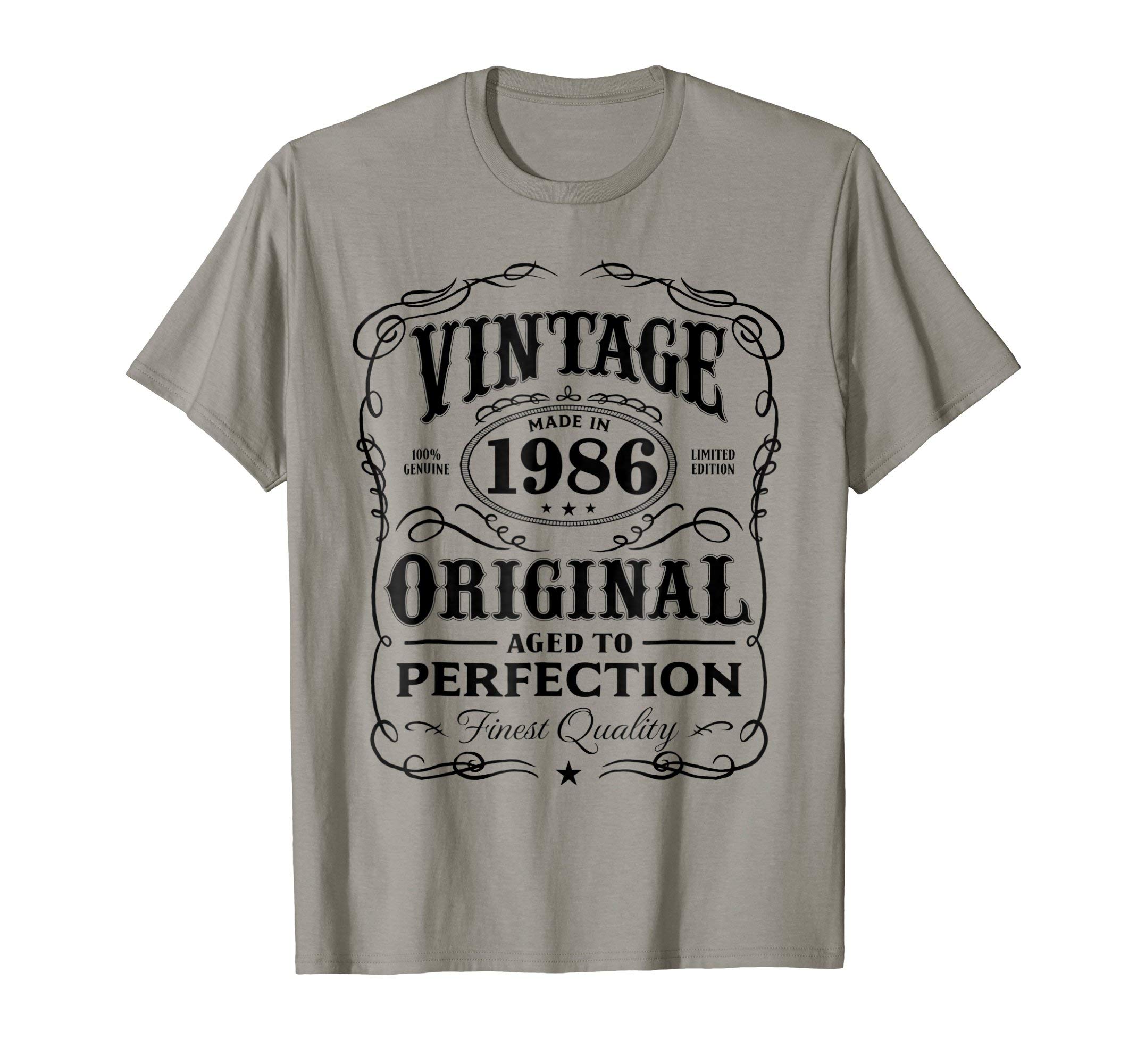 Aged to PerfectionVintage Made In 1986 T-Shirt 32nd Birthday Gift