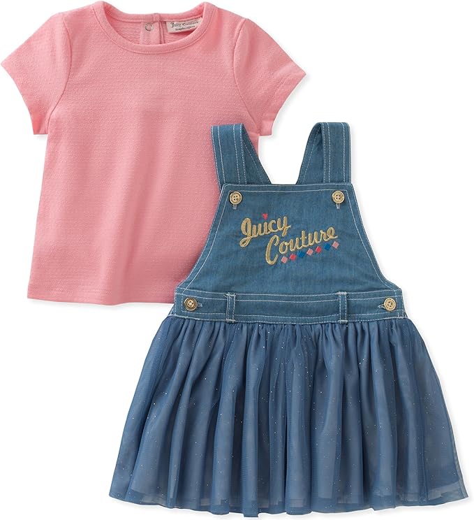 Juicy Couture Baby Girls Jumper Set, Blue/Pink, 36 Months