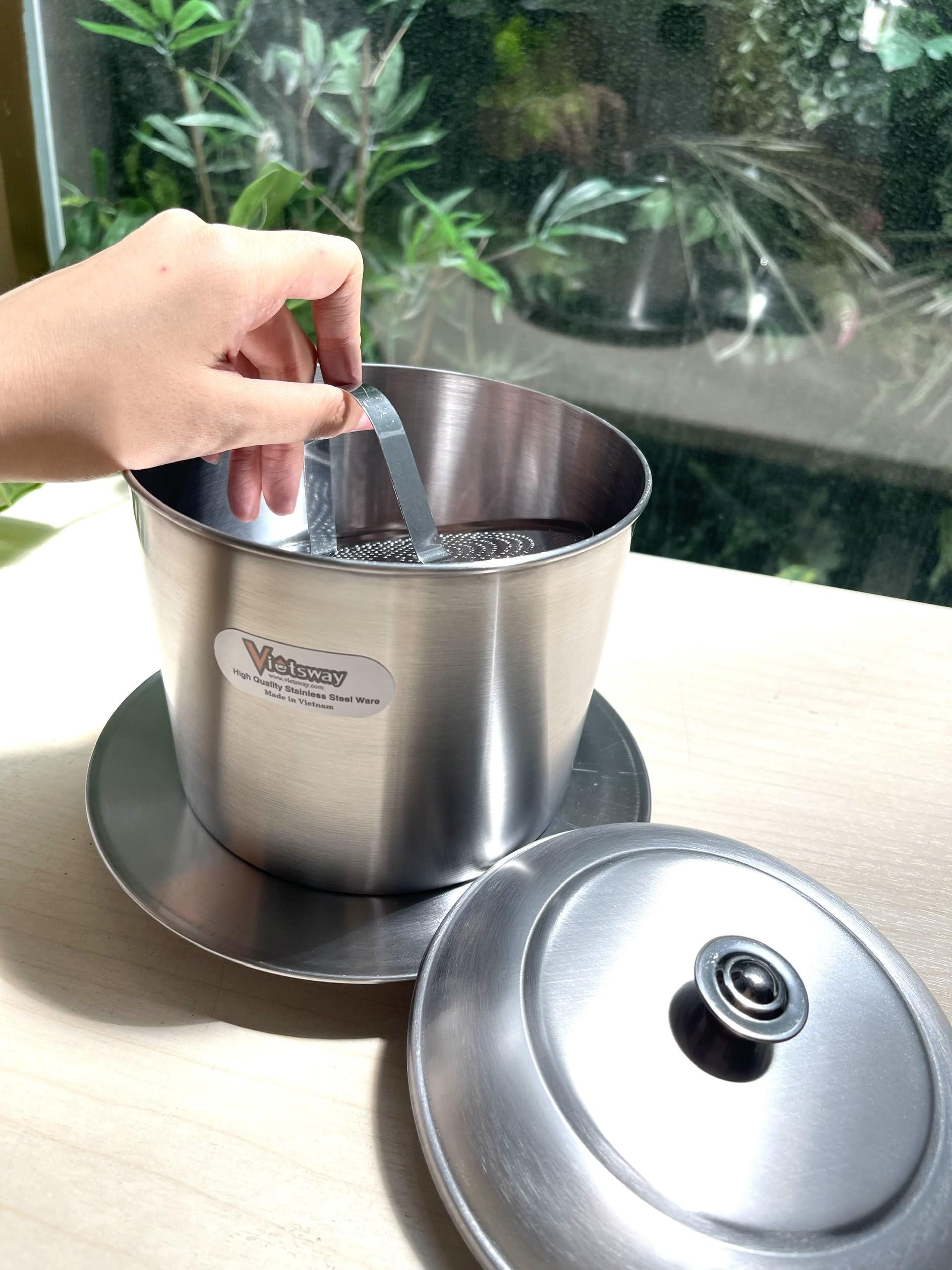 Vietnamesischer Kaffeefilter aus Edelstahl, Größen (S bis XL) Jumbo (Größe Super Jumbo)