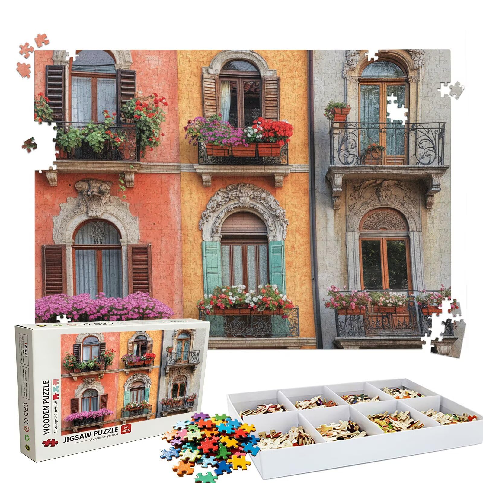 Puzzle 4000 Pezzi fiore casa, Puzzle 4000 Pièces Challenge Impossible, Puzzles 141.5x87.5 cm Taglia Grande Adulti, Giochi Educativo per Famiglie, Regalo Puzzles Classici, Decorazioni Casa W3H-938