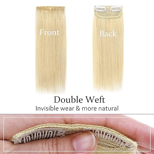 Miniatura 2 de SEGO Extensiones de cabello humano corto con clip de 8 pulgadas, extensiones de cabello humano para mujeres con cabello adelgazante que añade