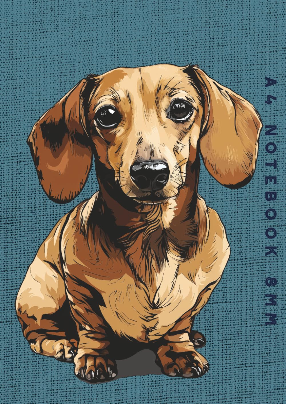 A4 Notebook 8mm: Dachshund Dog Lined Exercise Book