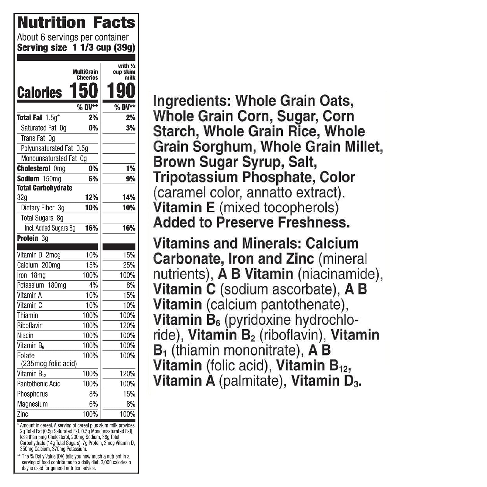 Buy Multi Grain Cheerios, Breakfast Cereal, Gluten Free, Whole Grain