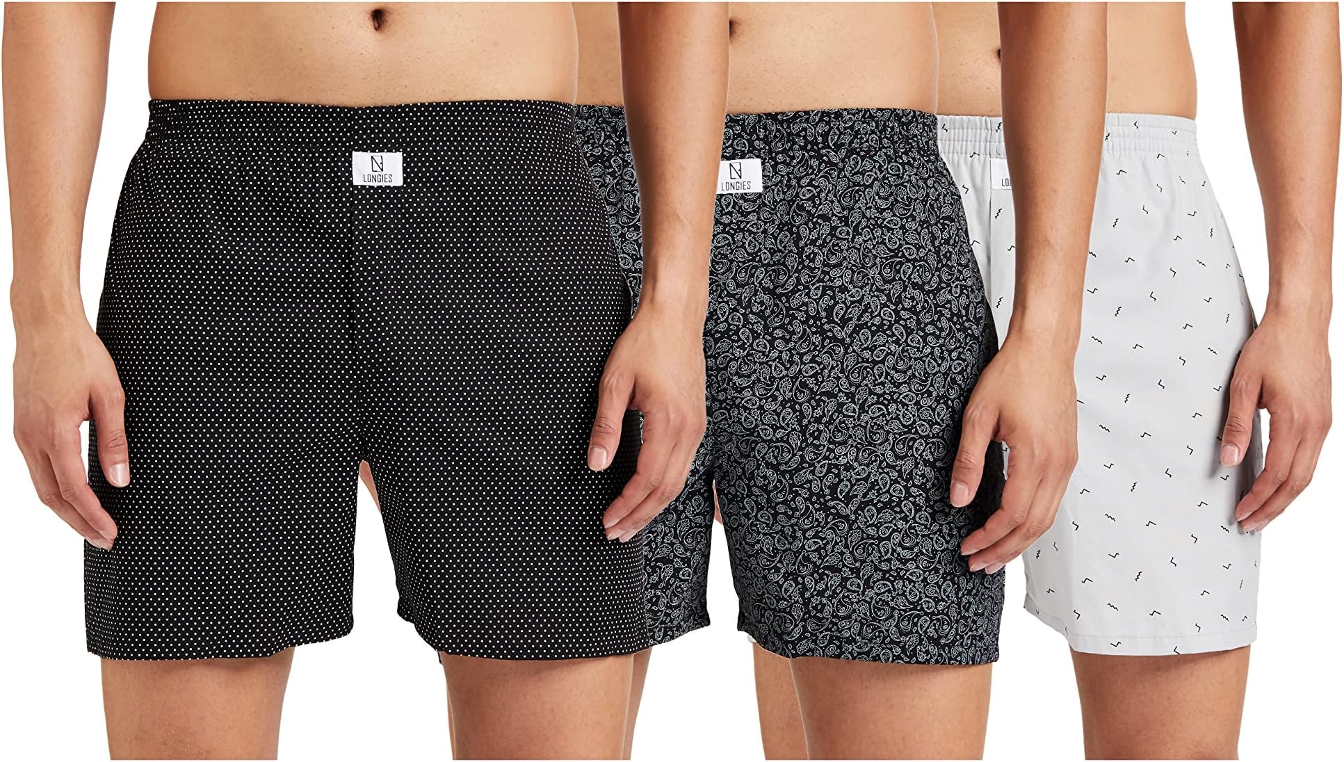 Longies Men's Cotton Printed Regular Boxer Shorts