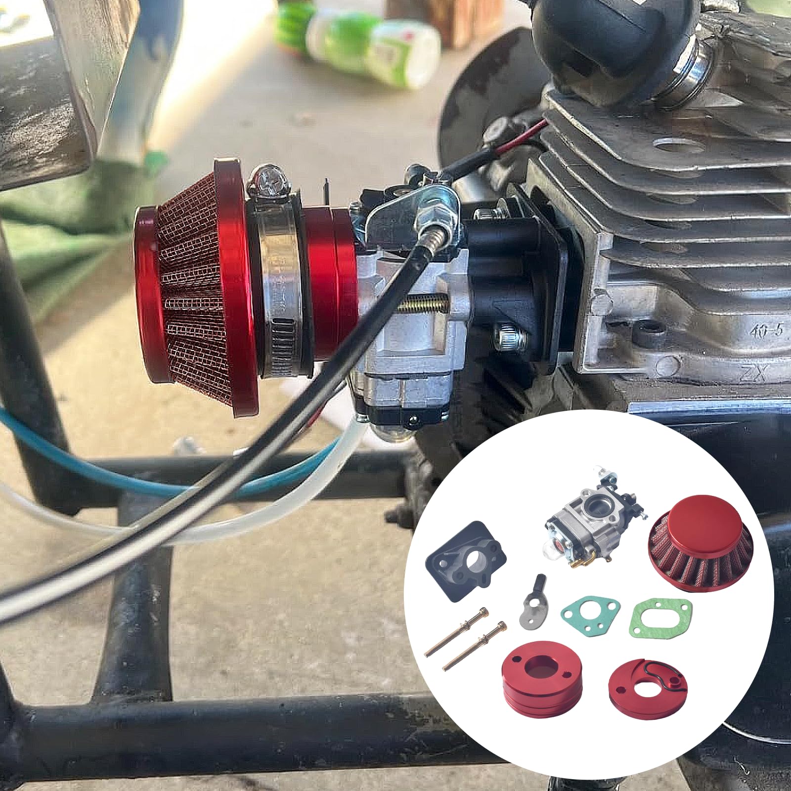 Amazon.com: 15mm Carburetor Upgrade Kit for 2-Stroke 33-52cc